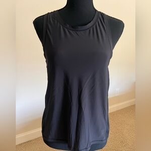 Like New Lululemon Black Mesh and Performance Wicking Material Black Tank Size S
